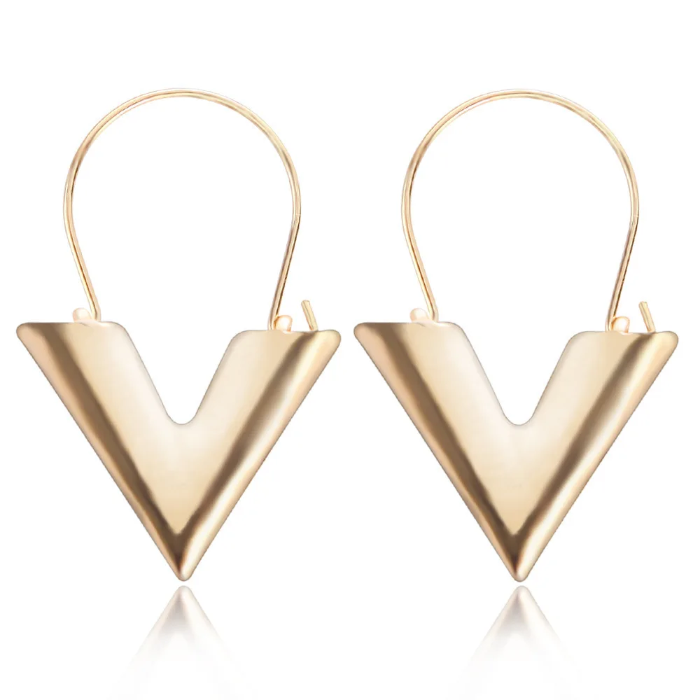 

Earrings Simple Metal Alloy Plating Letter V Shape Earrings Earrings Fashion Earrings Small V Earrings Mother's Day Gift