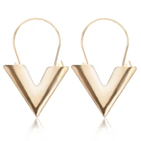 earrings simple metal alloy plating letter v shape earrings earrings fashion earrings small v earrings mothers day gift