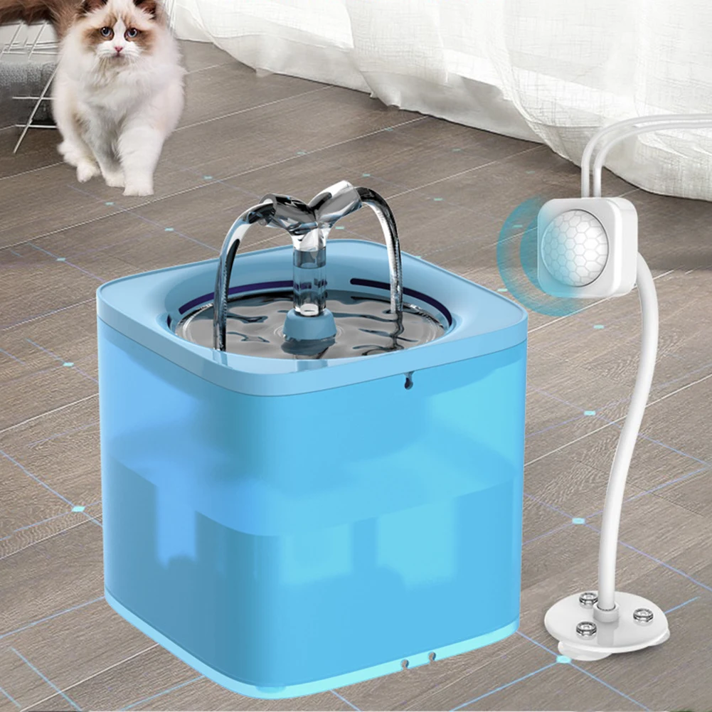 

Водный фонтан для домашних животных, кошек, собак, автоматический диспенсер питьевой воды с Индукционным фильтром, USB интеллектуальный инфр...