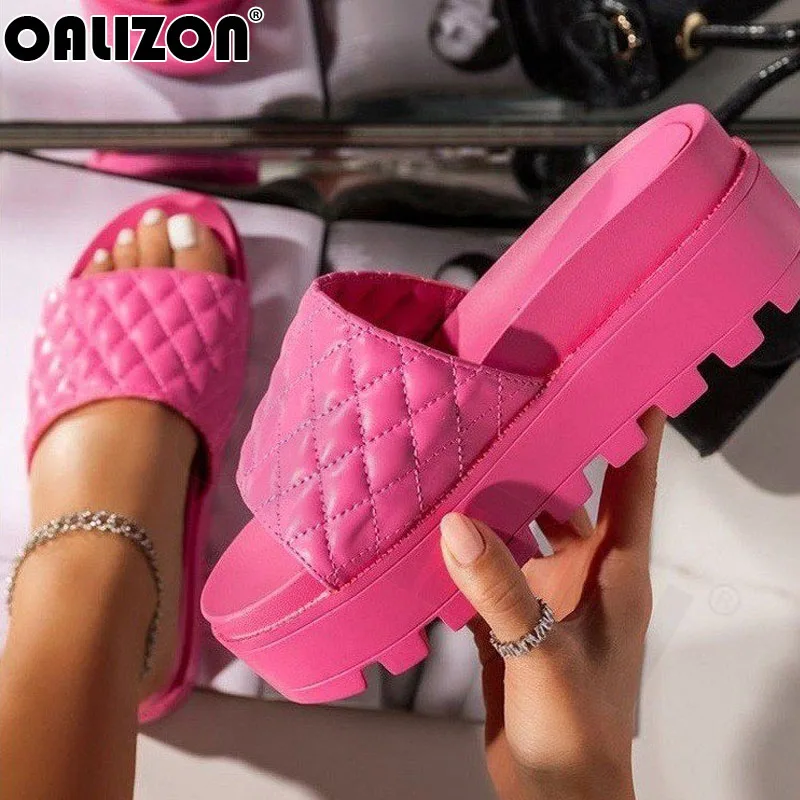 Сандалии женские на платформе шлепанцы высокий каблук танкетка повседневная