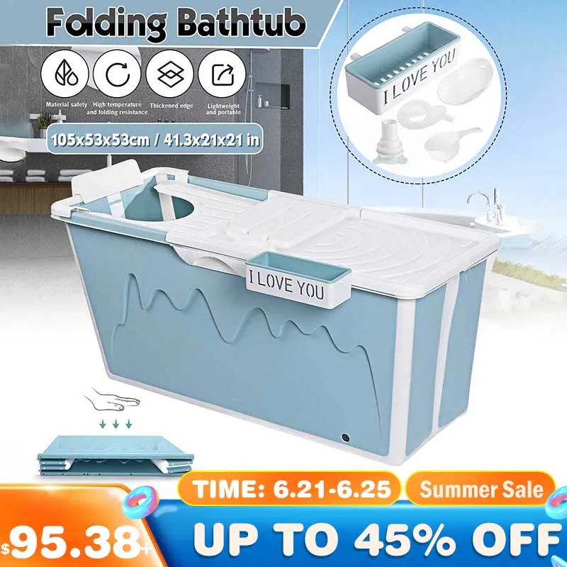 105 см Портативная Складная Ванна для душа Бытовая взрослая ванна спа сауна