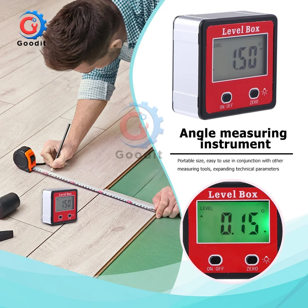 

Mini Precision Digital Inclinometer Electron Goniometers 4*90 Degree Magnetic Base Protractor horizontal Angle Finder Bevel tool
