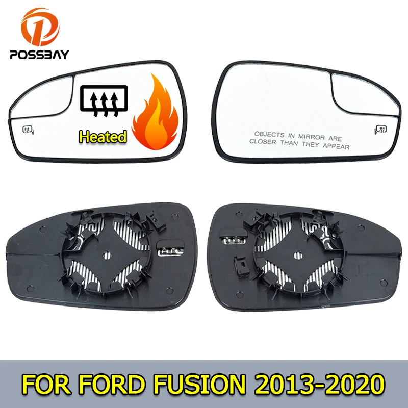 Car Rear View Side Mirror Heated Glass Rearview Left/Right for Ford Fusion 2013-2020 USA Version Auto Replacement Exterior Parts