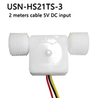 5V 2 м турбины зал расход воды Сенсор USN-HS21TS-3 0,3-4LPM G12 