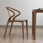 Обеденный стул для кухни в скандинавском стиле, Современная Минималистичная спинка, кресло для отдыха из цельной древесины, мебель для дома, полностью деревянные шипы
