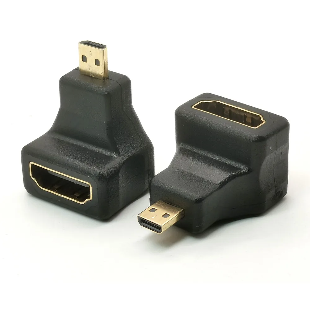 Адаптер HDMI совместимый с Micro штекер гнездо угловой адаптер 90 градусов|Кабели HDMI| |
