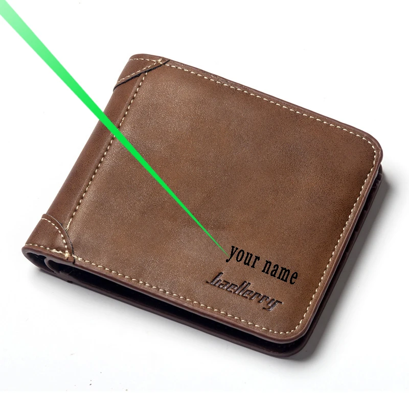Винтаж Для мужчин кожа бренд класса люкс бумажник короткий тонкий мужской