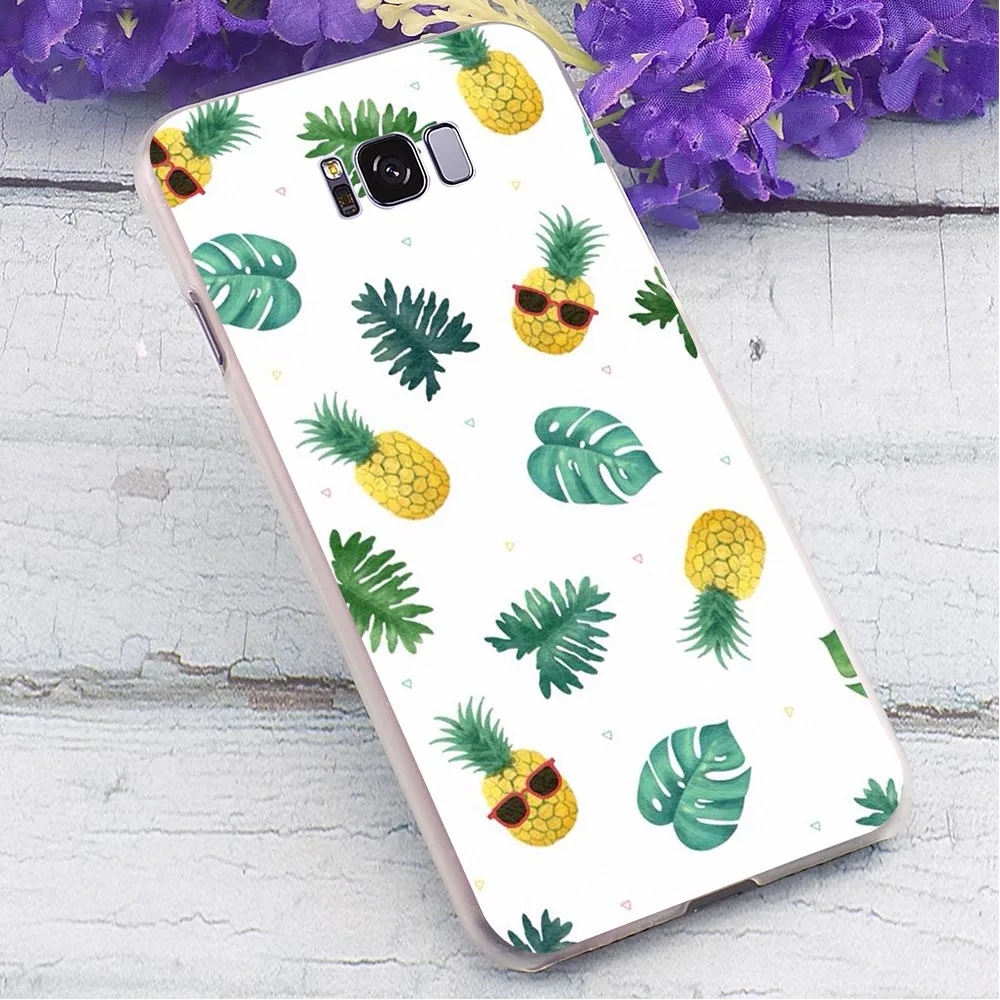 Твердый чехол для телефона с изображением ананаса и фруктов Galaxy A8 Plus A3/A5 A6 Plus/A7 A9
