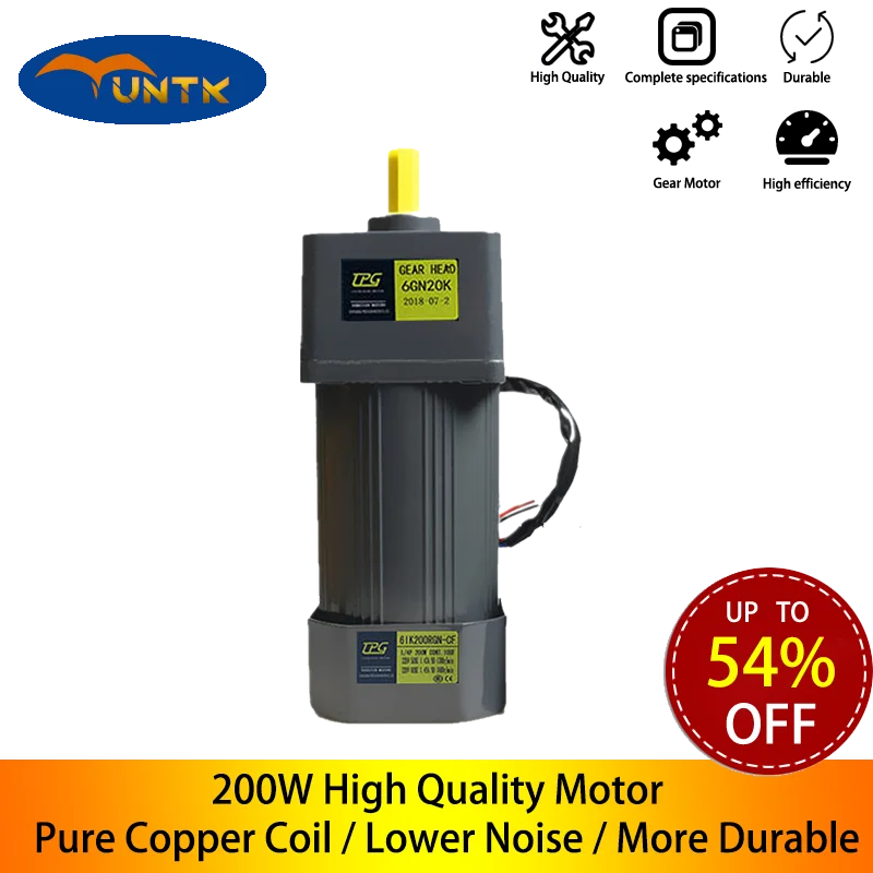 Редуктор электродвигателя с фиксированной скоростью переменного тока 200 Вт 380 В