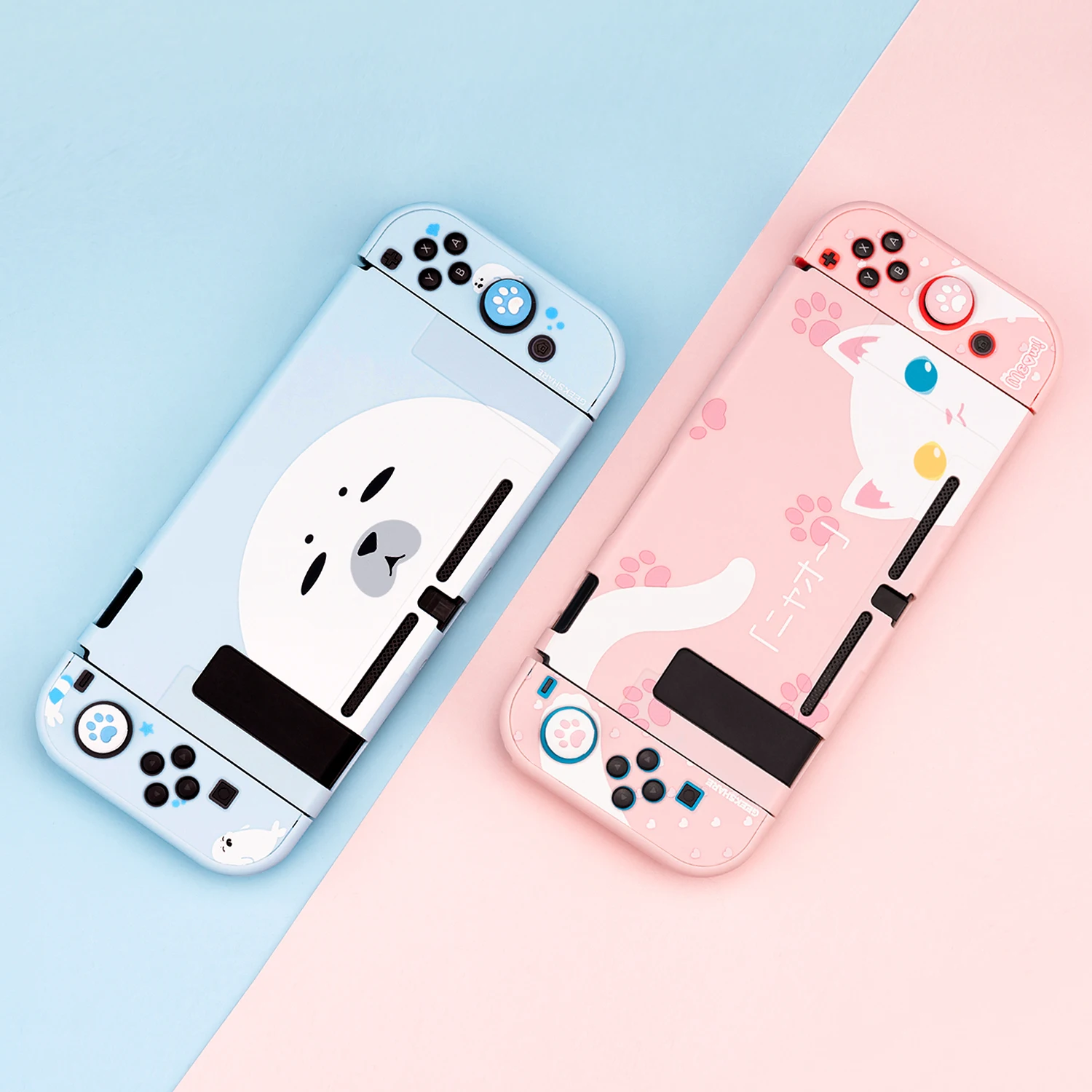 

Nintendo Switch Case Cute Seal Cat Full Cover Shell Joy-Con Controller Shell Hard Cover Box For Nintendo Switch Accessories