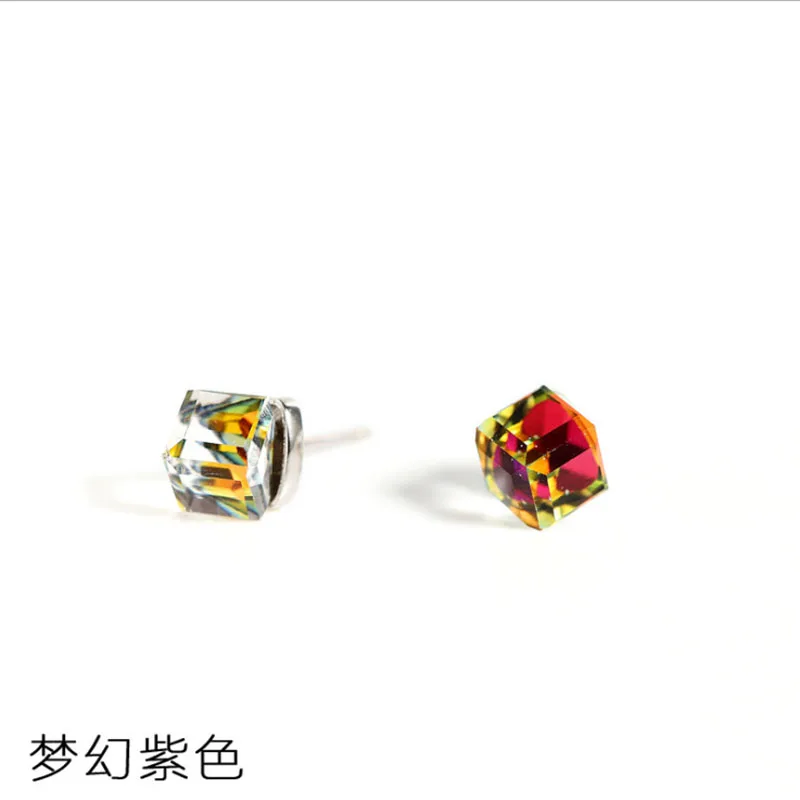 Короче спереди и длиннее сзади) Paulina S925 серебряные классические квадратные AAA