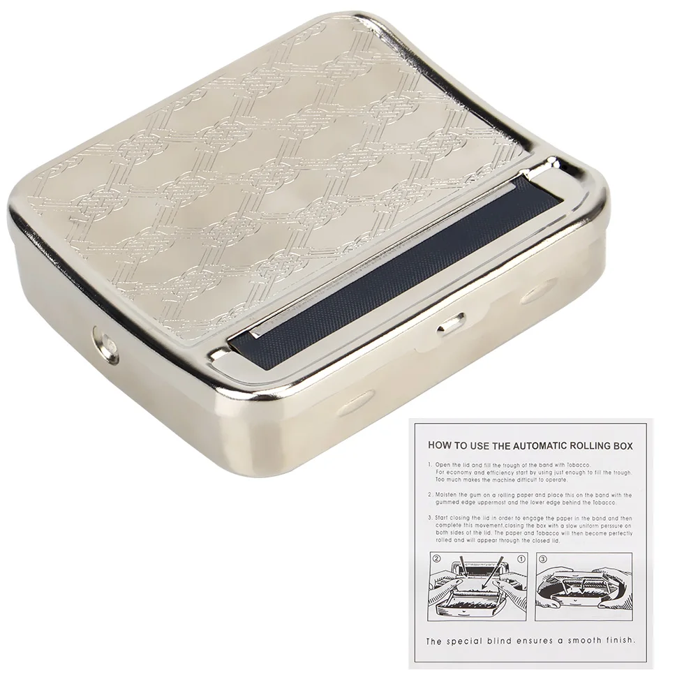 

Manual Tobacco Roller Tobacco Roller Cigarette Case Cigarette Smoking Roller Machine Cigarette Maker Metal Tobacco Rolling Box