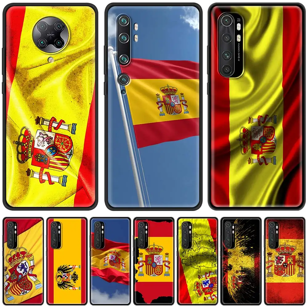 

Spanish Spain Flag Phone Case for Xiaomi Mi Poco X3 NFC M3 F1 10T Pro 5G Note 10 A2 8 Lite 9T CC9 CC9E TPU Soft Cover Shell