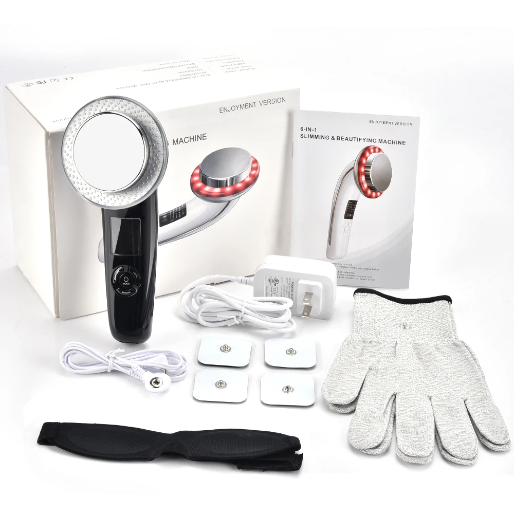 6 в 1 EMS ультразвук для похудения Массаж кавитационная машина жиросжигатель