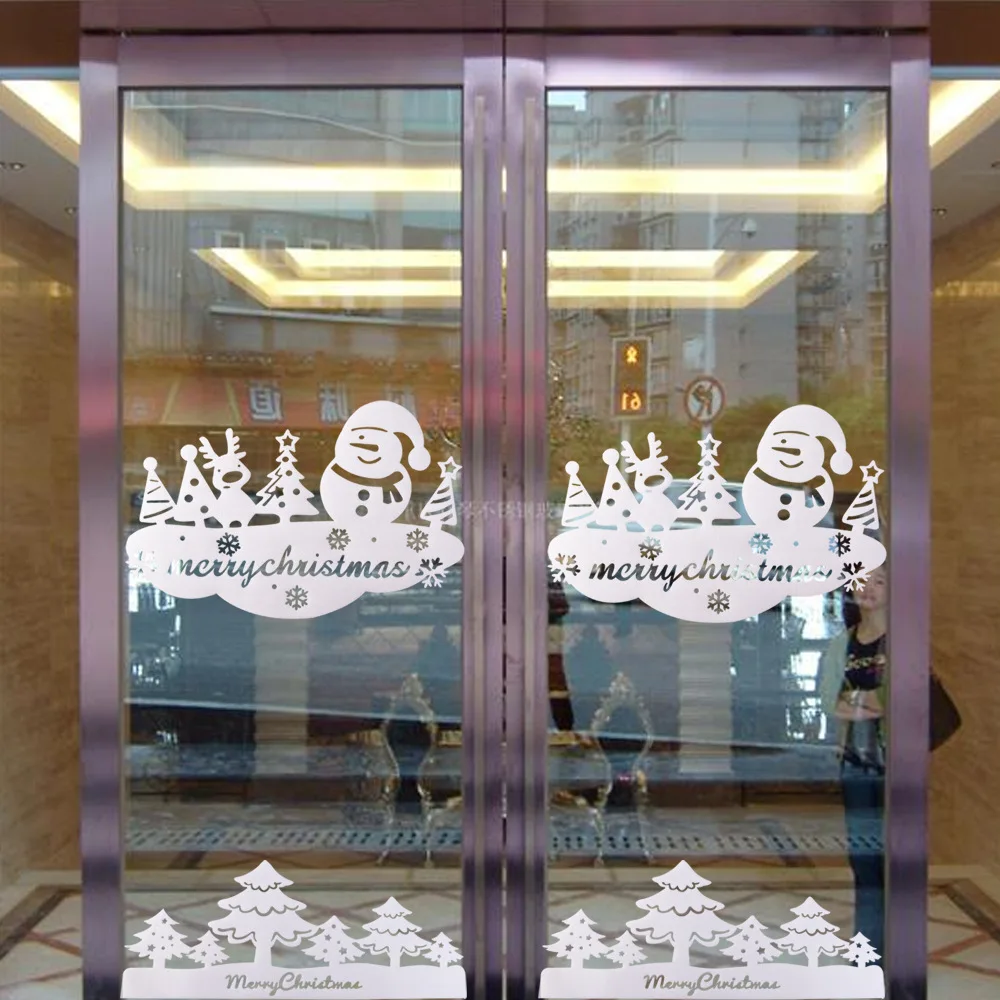 2 шт./компл. Пена Рождественский Декор Рождественская елка Санта Клаус Наклейки