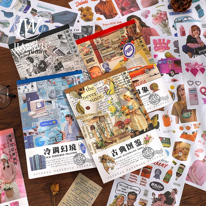 

JIANWU 20 шт. креативный винтажный стикер руководство Васи материал каваи Канцтовары DIY Скрапбукинг дневник украшение наклейки для телефона
