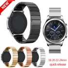 Браслет для часов Samsung Galaxy Watch 3, 45 мм, 18, 20, 22, 24 мм, из нержавеющей стали