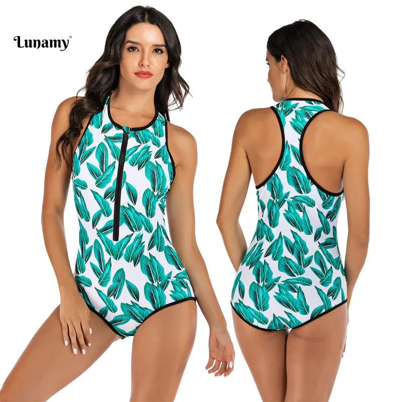 Lunamy красочный слитный купальник женский без рукавов для серфинга боди пляжная