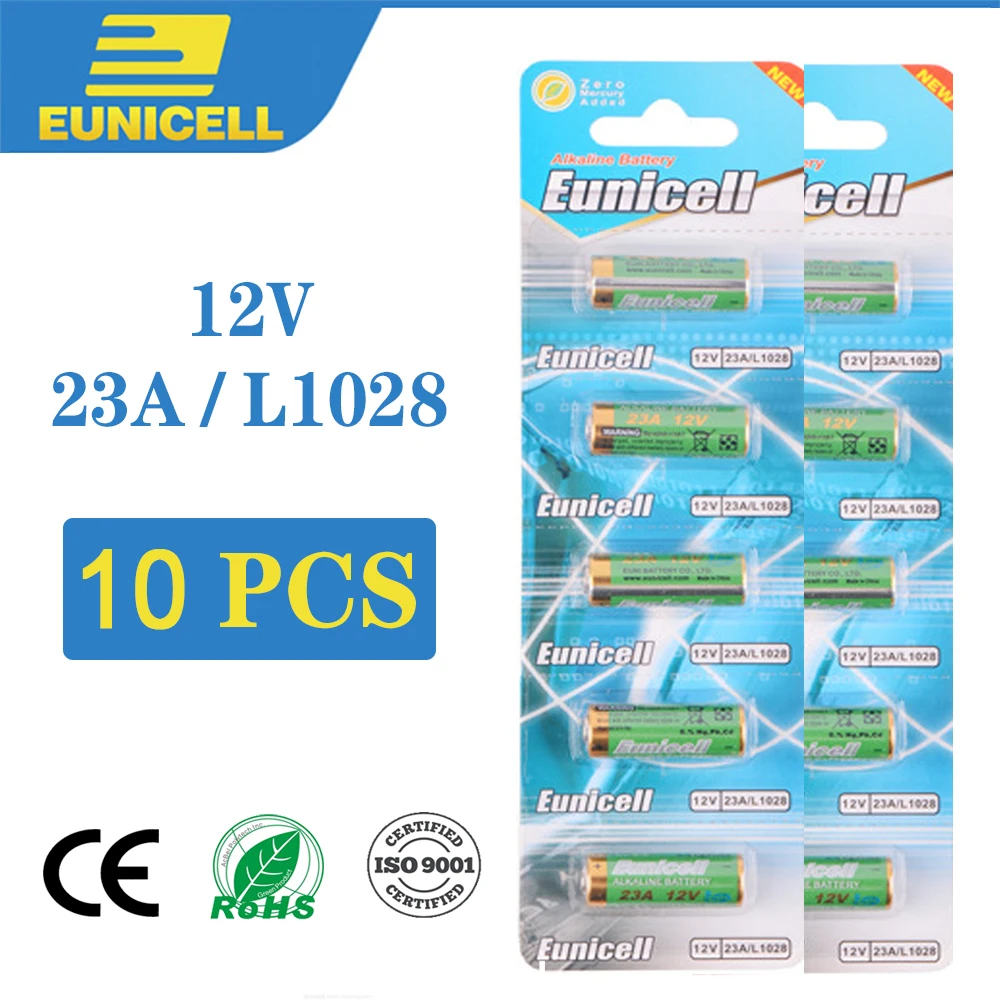 10 шт. небольшой Аккумулятор 12В 23A 21/23 A23 E23A MN21 MS21 V23GA L1028 щелочная сухая батарея для