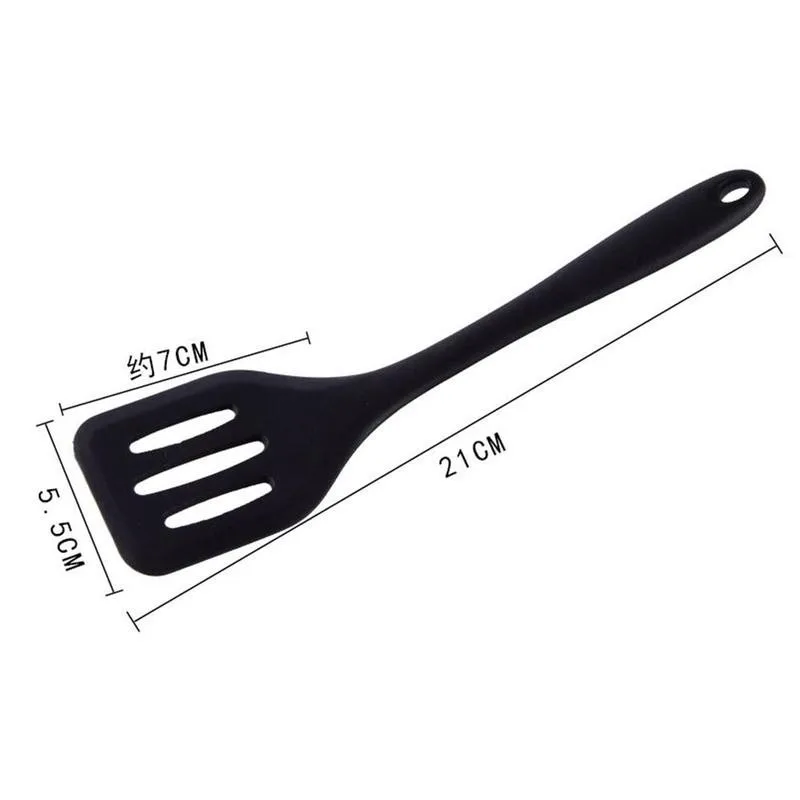 

Non Stick Silicone Slotted Turner High Heat Resistant Cooking Tools Cooking Pan Frying Spatula Shovel Pancake Utensils Kitc Z9H8