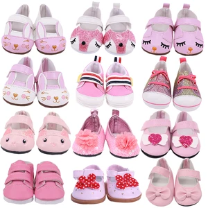 7cm Pink series Cute Cat Doll Shoes For 18Inch American Doll 43CM Born Baby Doll,Toys For Girls,Our  in USA (United States)