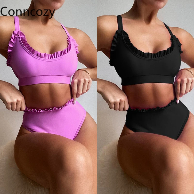 

2021, купальник-бикини, женский купальник-бикини, однотонный купальник, купальник из 2 предметов, сексуальный купальник-бикини для женщин, бик...