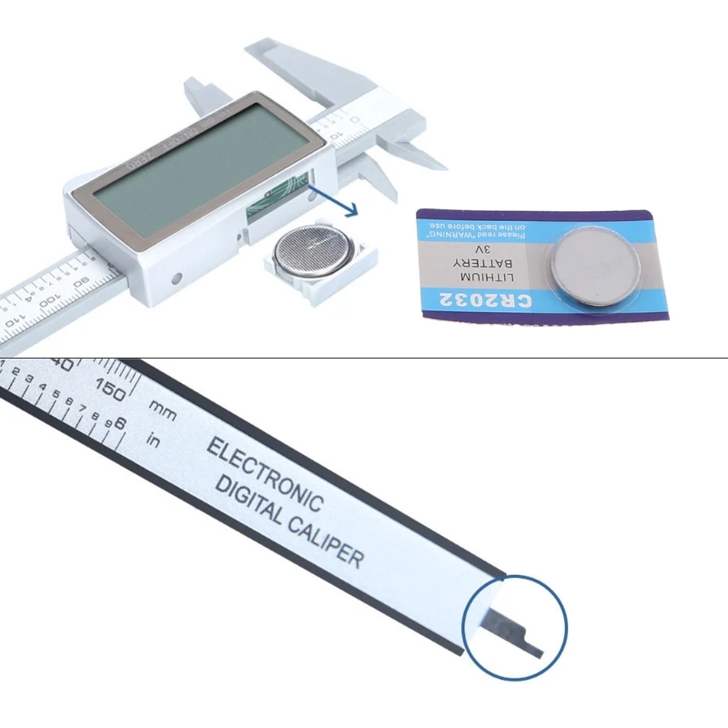 

Electronic Vernier Caliper Inch/Metric 6Inch 0-150mm Digital Full-screen Caliper