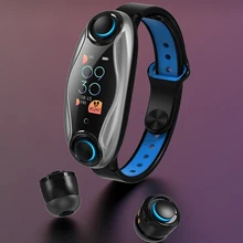 Смарт-часы-браслет TFT цветной экран Smartband фитнес-тренкер Bluetooth Спорт IP67 водонепроницаемый смарт-браслет с BT5.0 наушником