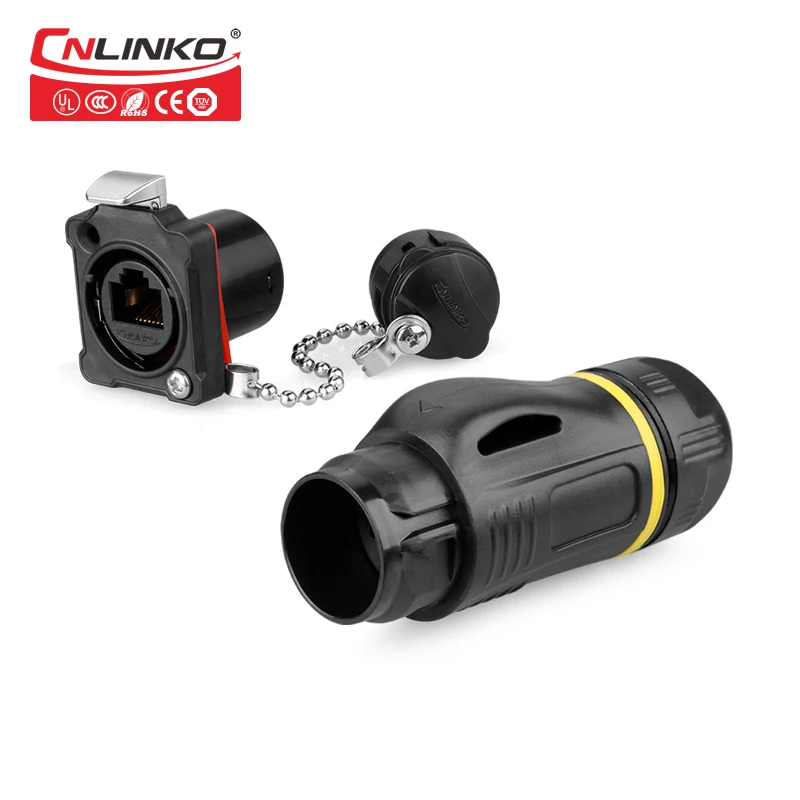 Новинка светодиодный Разъем M24 IP65 RJ45 водонепроницаемый разъем rj45 штекер и