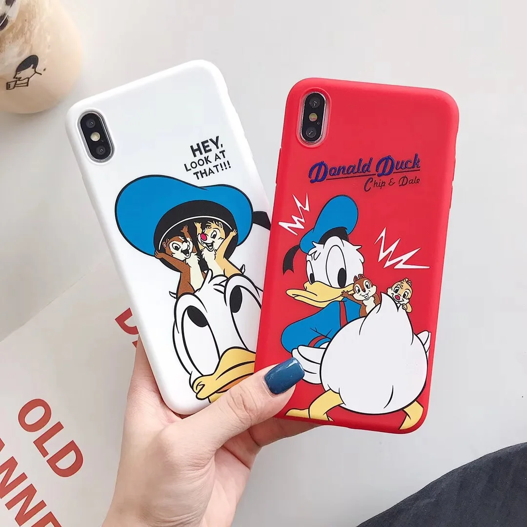 Чехол для телефона с изображением мультяшного аниме Дональда Дака белки iphone Xs MAX