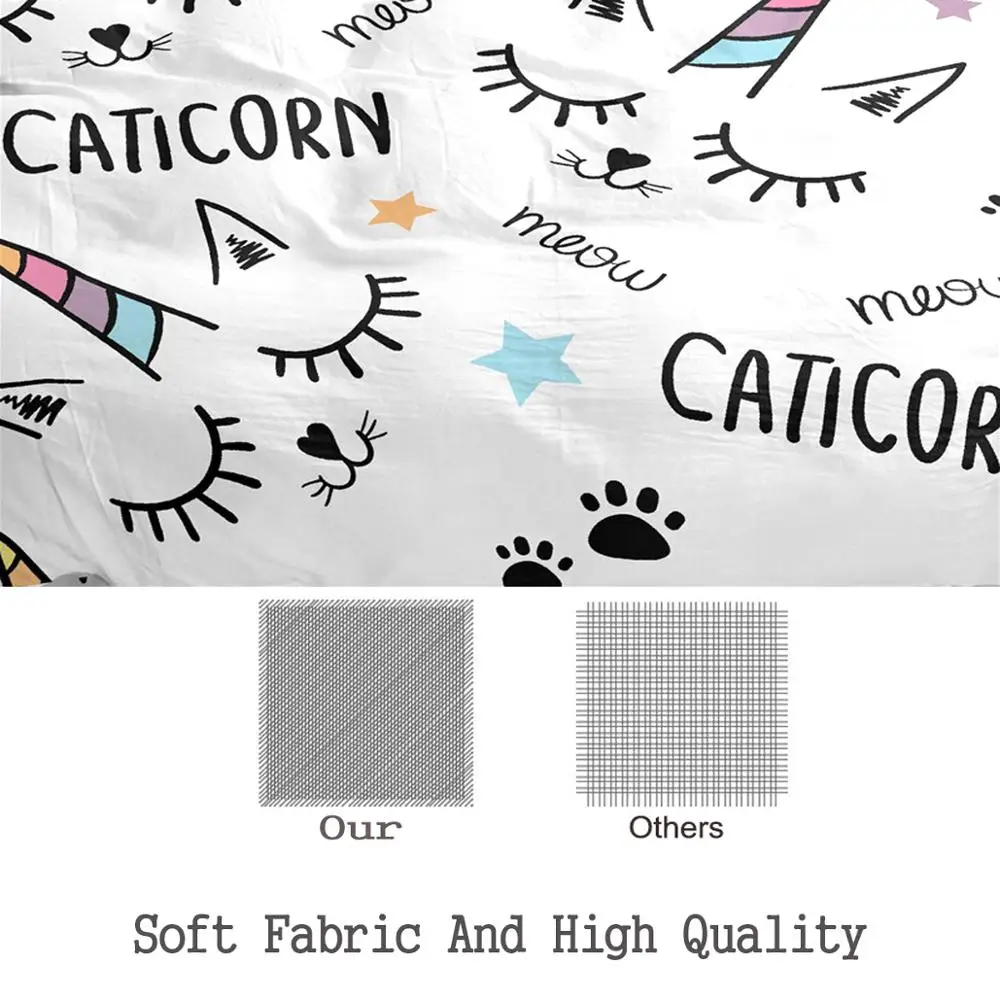 

Cartoon 3D Bedding Set Cute Duvet Cover Set For Kids Gift Bedclothes Home Textiles Custom Bed Set Unicorn Print Duvet Cover