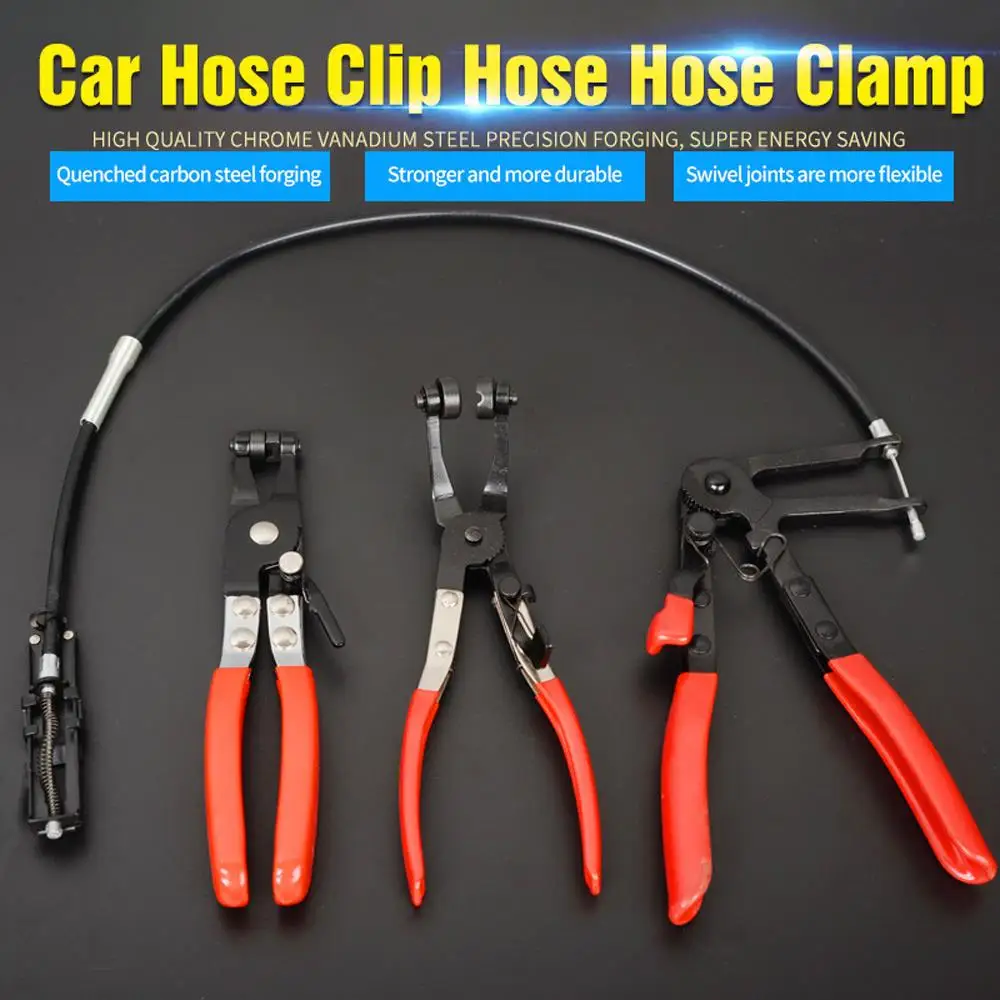 

Red Black Manganese Steel Car Removal Tool Pipe Wrench Pipe Clamp Practical Durable Multi Function AUTO MECHANIC Snap Clamp