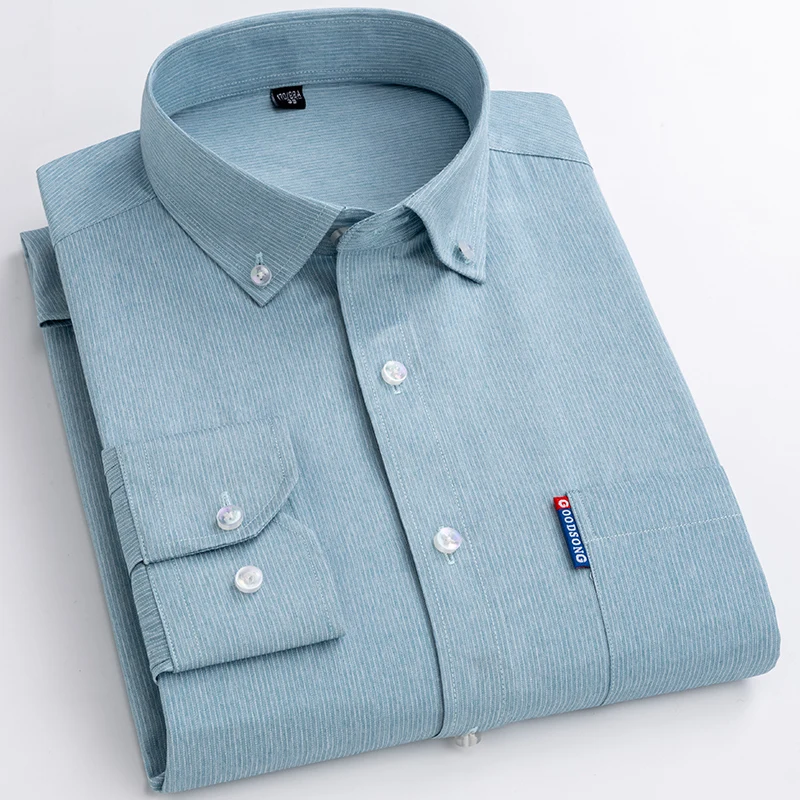 

Vertical Men Shirts Fashion Trends England Causl Style Comfort Soft Social Camisas Slim Fit Button Youth Male Streetwear Blouse