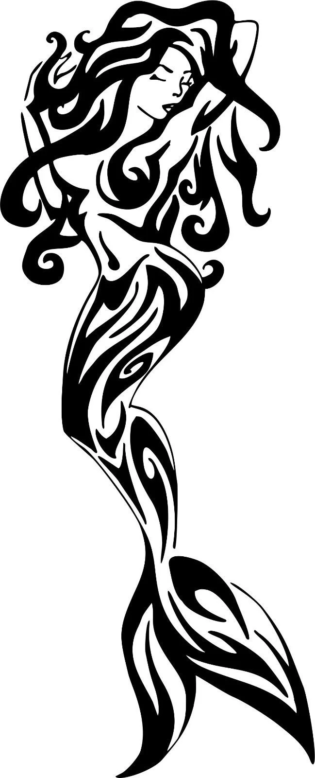 

For Tribal Mermaid Fantasy Ocean Girl Car Truck Window Laptop Vinyl Decal Sticker Styling