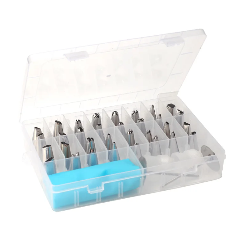 38 Pcs/Set Pastry Cake Nozzles/Converter Bag Confectionery Nozzle Stainless Cream Baking Tools Decorating Tip Sets | Дом и сад