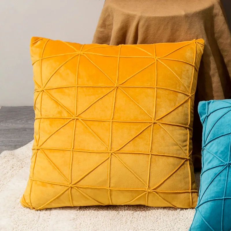 Декоративная наволочка Junwell из полиэстера бархатная плюшевая текстурированная