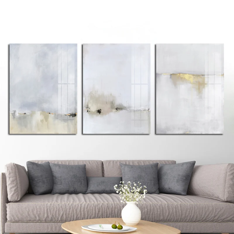 Абстрактный белый минималистское полотно современные печатные Плакаты и