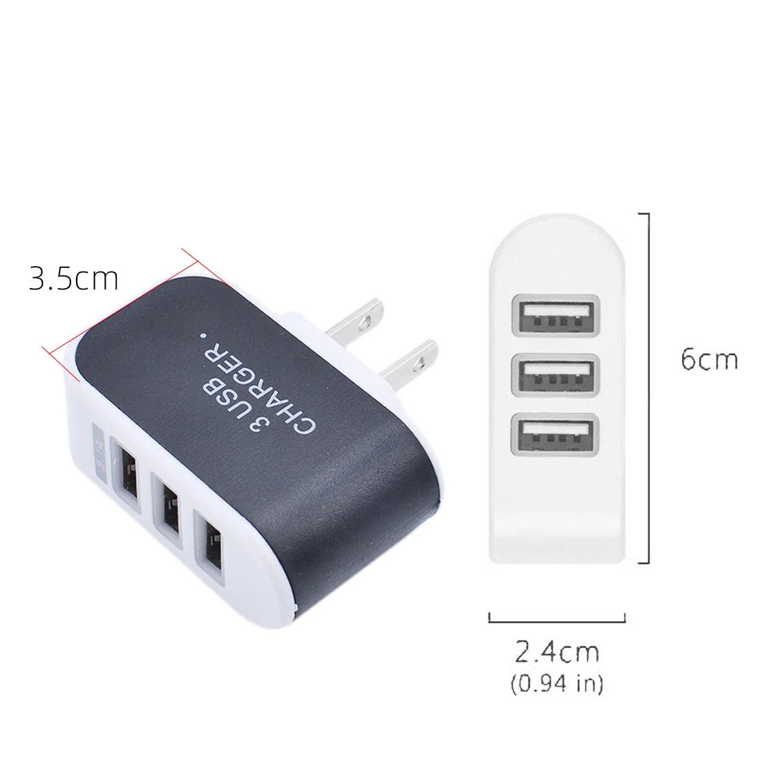 Настенное зарядное устройство с 3 USB портами и светодиодной подсветкой|Зарядные