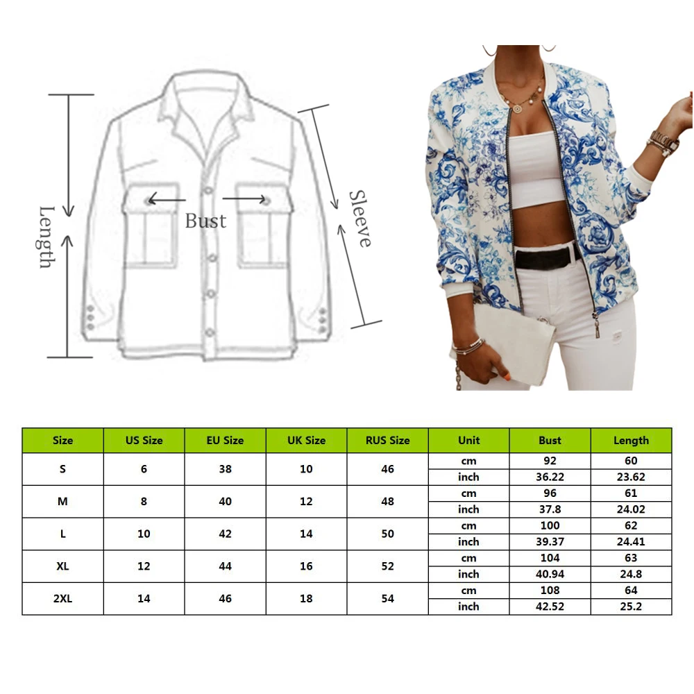 2020 осенне зимняя тонкая короткая куртка с длинными рукавами и принтом Женская