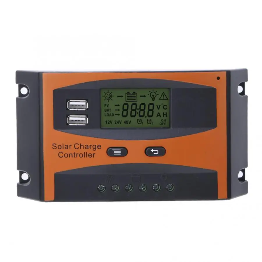 20A 12V 24V PWM Solar Charge Controller Automatic Identification LCD Dual USB Panel Regulator Battery Charger | Обустройство дома