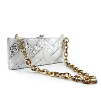 luxury designer handbags women crossbody bags 2021 shopper purse fashion acrylic sequins marbling chain clutch party evening bag