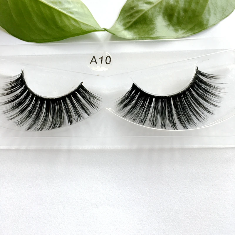 Натуральные черные длинные блестящие накладные ресницы для наращивания