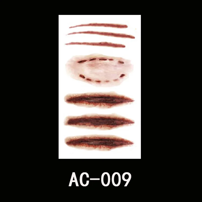 Искусственные Временные татуировки 3D на Хэллоуин наклейки для макияжа украшения