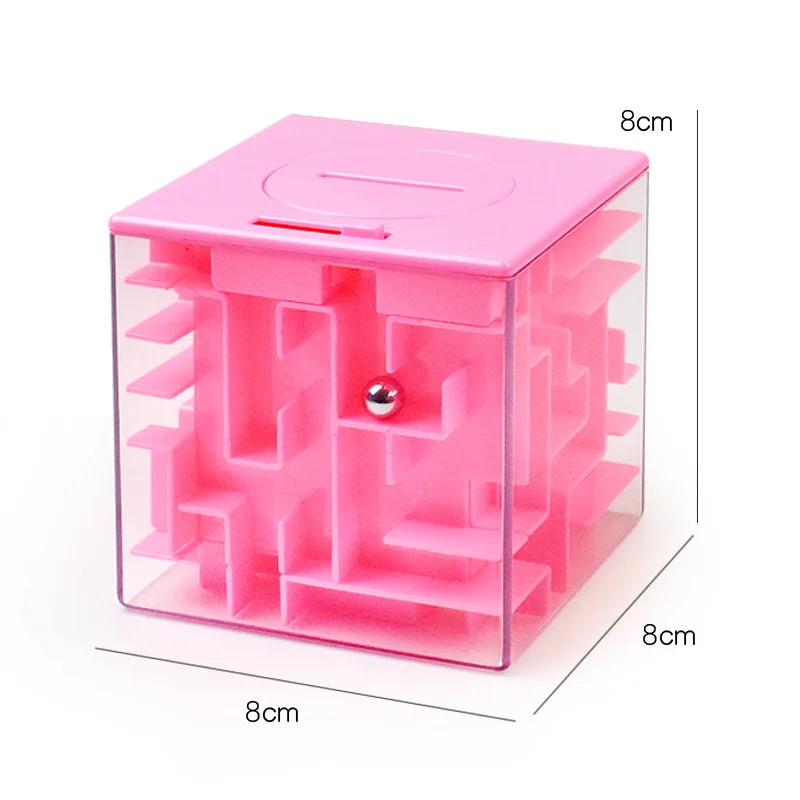 

Children's intelligence development education toys square labyrinth coin can walking ball 3D labyrinth ball 8cm creative gift