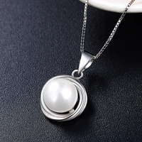 diwenfu s925 sterling silver 45 cm necklace natural pearl gemstone fine silver 925 jewelry bizuteria collares mujer pendants box