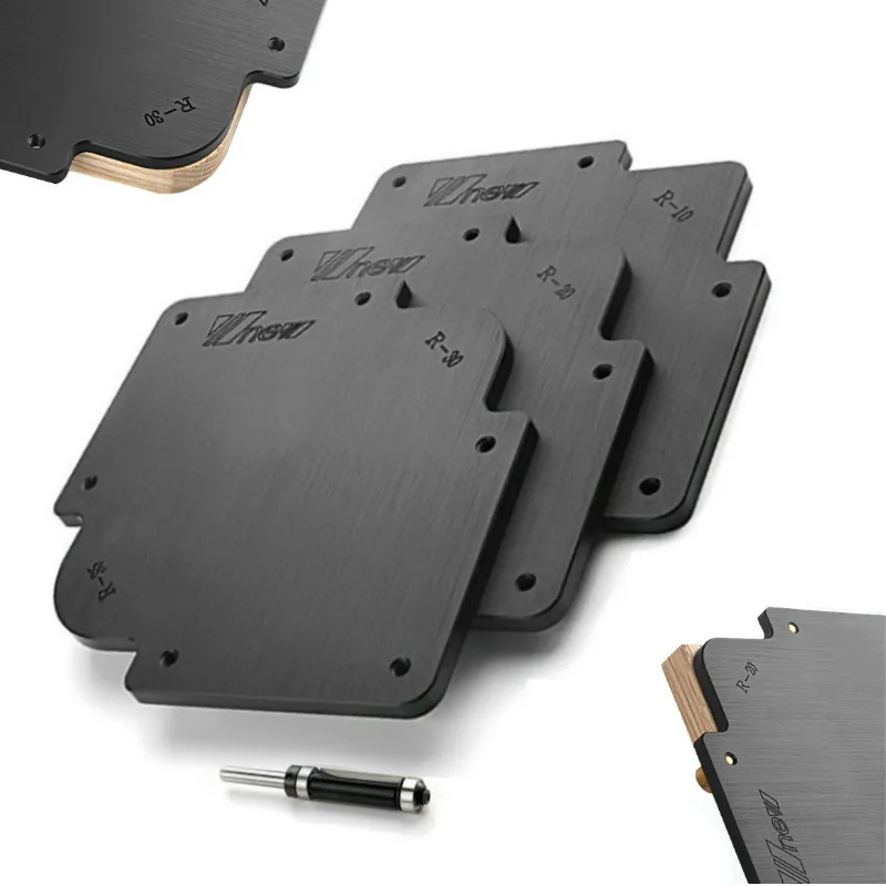 Маршрутизатор стола угловой джиг радиус фаски профиль набор шаблонов w/фрезерный