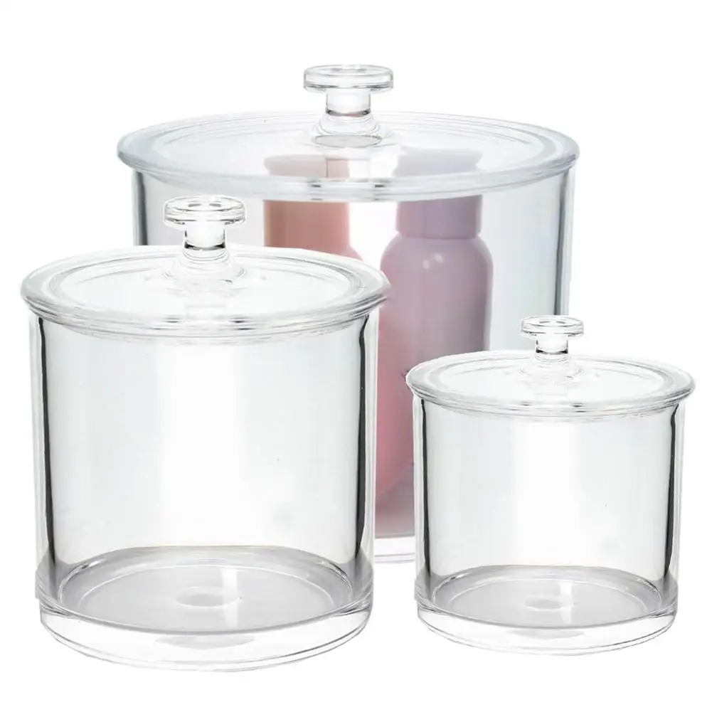 3 шт прозрачный акриловый Ватный тампон держатель для зубочистки коробка чехол