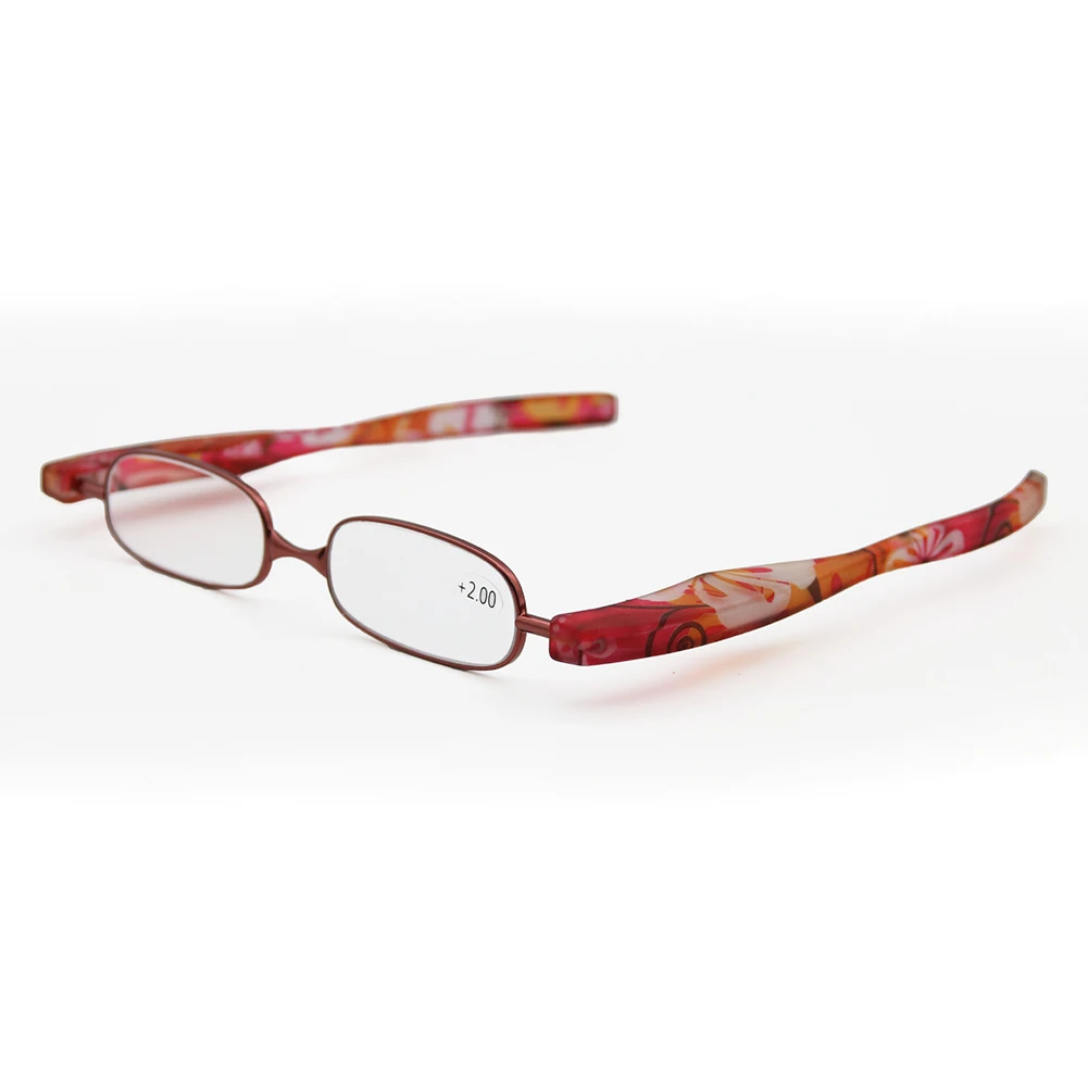 

2021 Folding 360 Reading Glasses Easy Carry Mini Compact Lightweight Pocket Glasses Anti Glare Eye Strain Chinese Style TY66