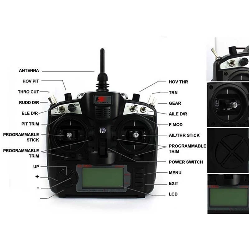 

Upgrade FS TH9X 9-Channel 2.4G RC Transmitter With IA10B Receiver For Drone Quadcopter Helicopter Digital Radio Control System
