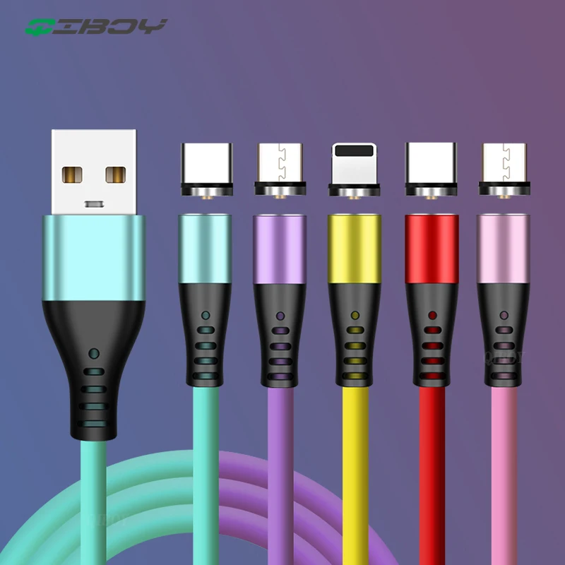 Магнитный кабель Micro USB для iphone Samsung мобильный телефон быстрая зарядка usb Type-C